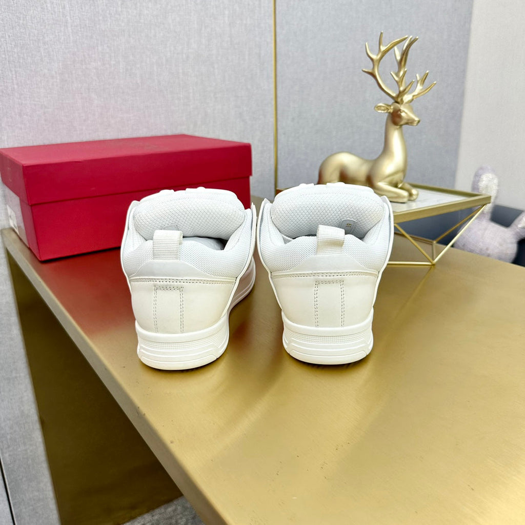 One Stud Sneaker Garavani Calfskin Fabric Pink White