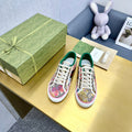 GG TENNIS 1977 TRAINER CANVAS WITH FLOWERS MOTIF