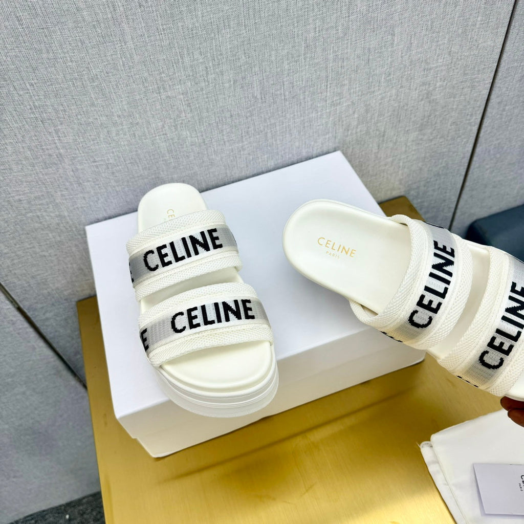 WHITE BLOCK SLIDE MESH NYLON AND TEXT WITH JACQUARD