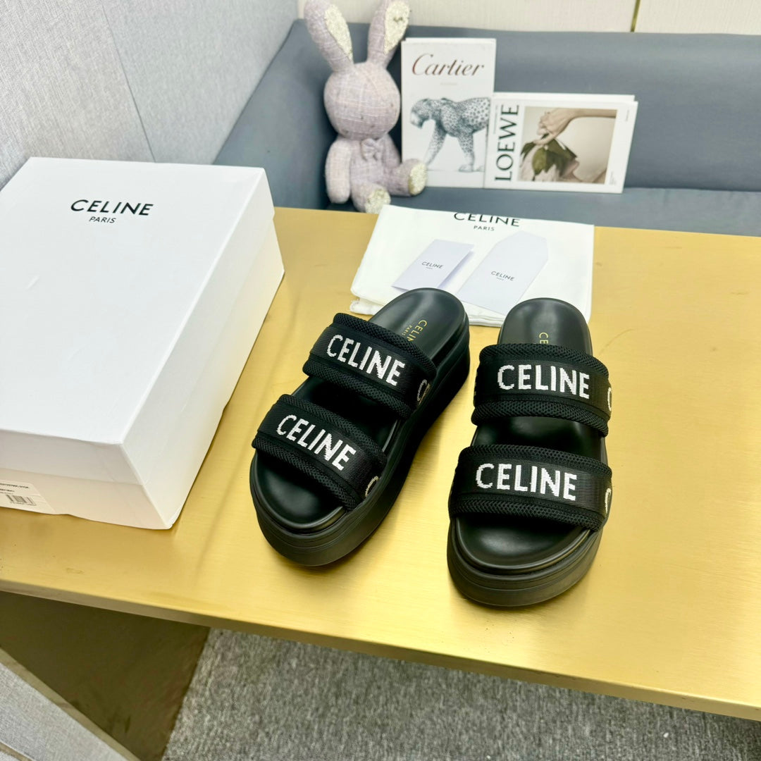 BLACK BLOCK SLIDE MESH NYLON AND TEXT WITH JACQUARD