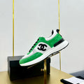 CLASSIC TRAINER IN GREEN MIX WHITE MERCERIZED VELVET