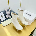 LW TOY ANKLE BOOTIE WHITE NAPPA LAMBSKIN
