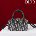 MONTAIGNE MINI DOCTOR BAG 20 IN BLACK MONOGRAM OBLIQUE JACQUARD MIX CALFSKIN