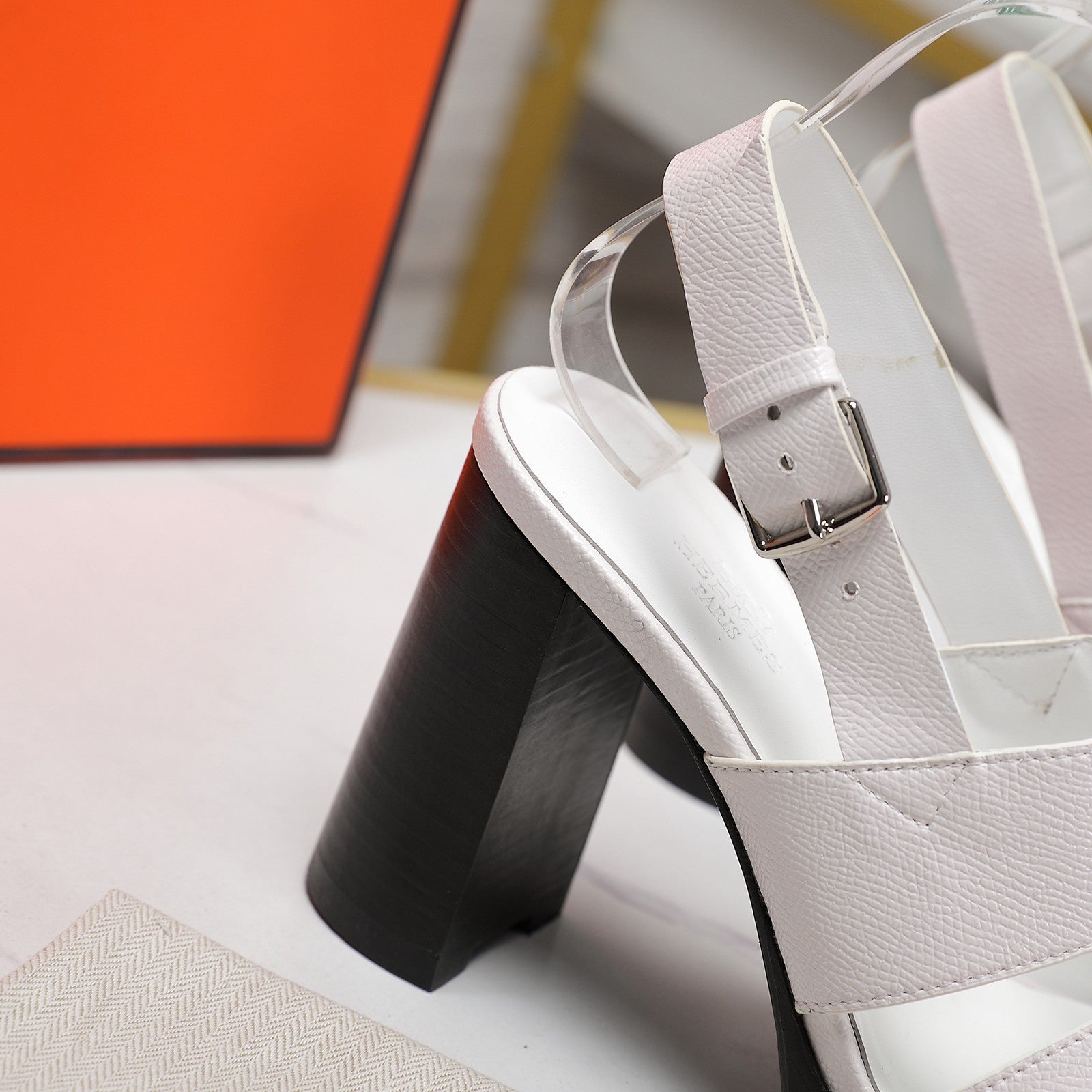 ERIS 95 SANDAL WHITE CALFSKIN