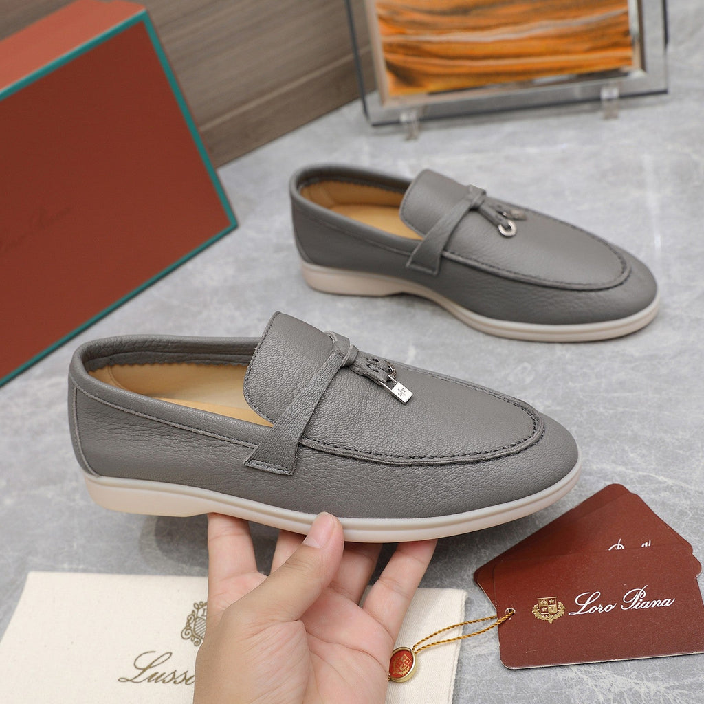 LP SUMMER CHARMS WALK LOAFERS LIGHT GRAY LAMBSKIN