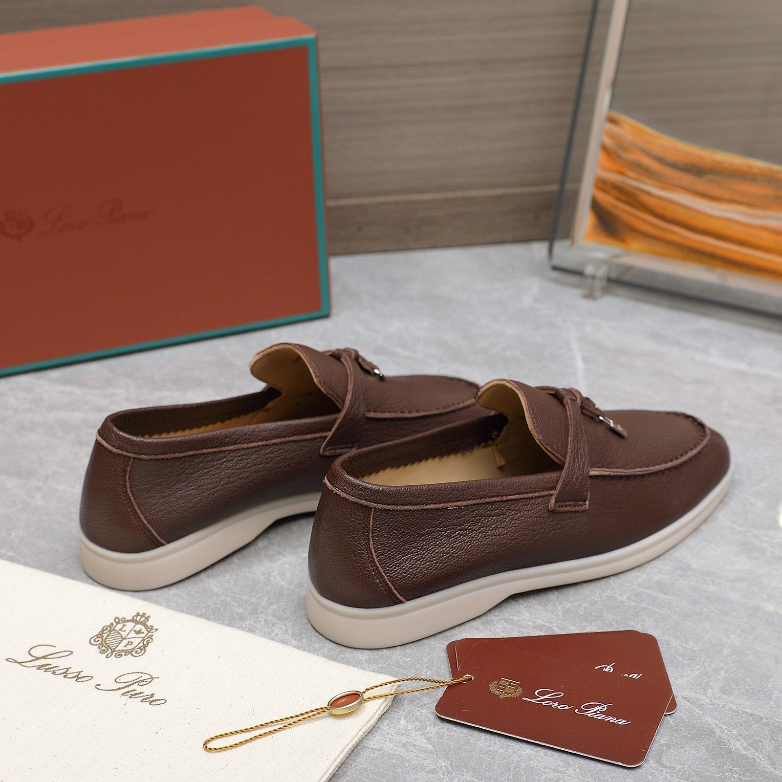 LP SUMMER CHARMS WALK LOAFERS CHOCOLATE LAMBSKIN