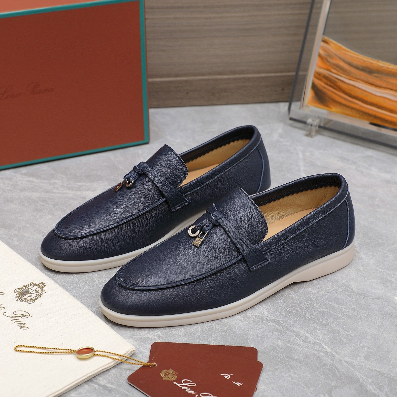 LP SUMMER CHARMS WALK LOAFERS BLACK LAMBSKIN