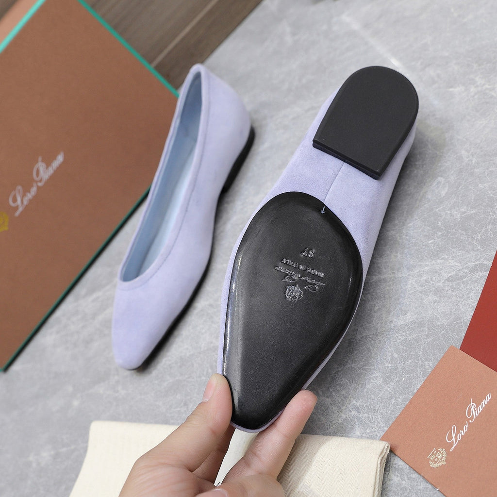 CLASSIC BALLET SHOES IN PASTEL PURPLE SUEDE