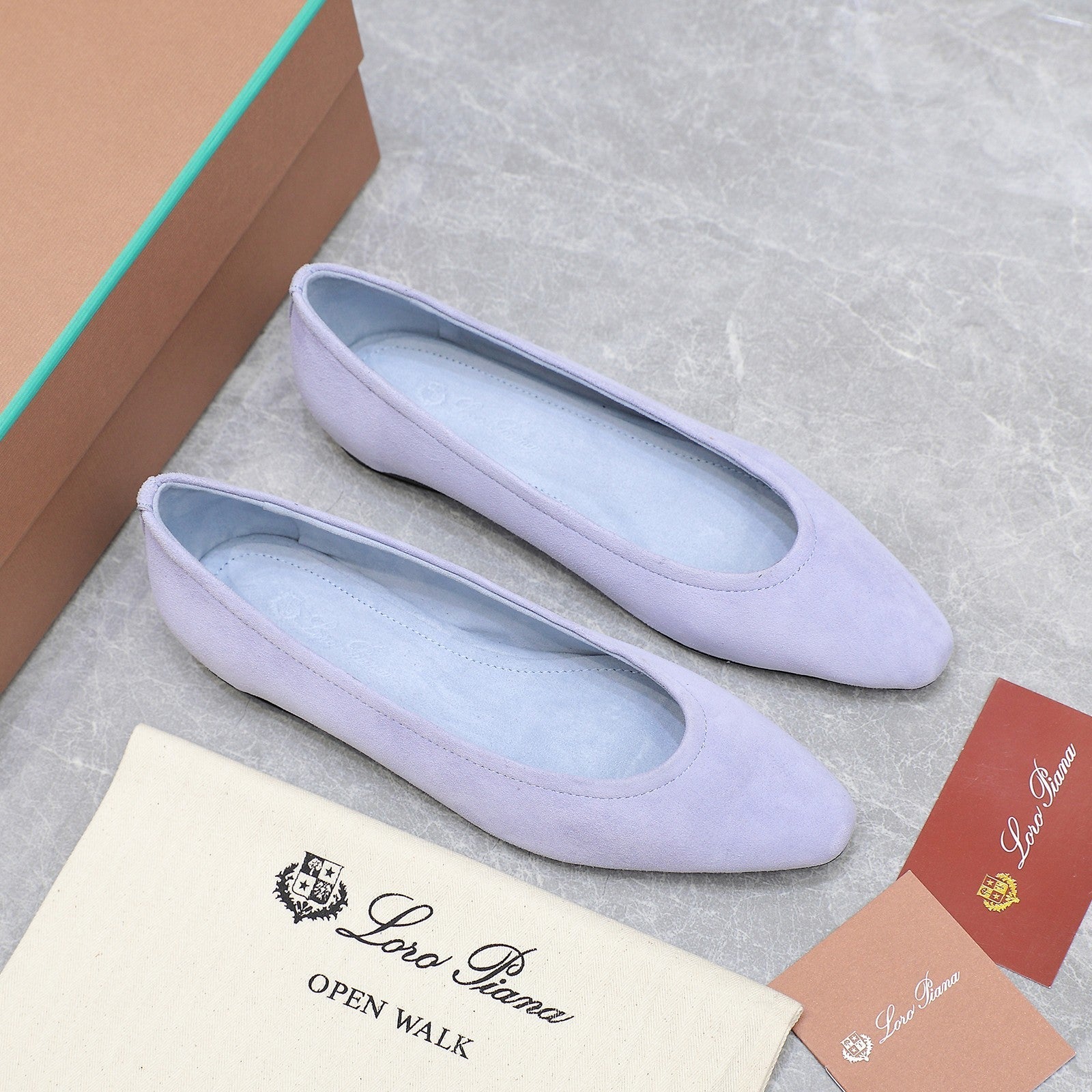 CLASSIC BALLET SHOES IN PASTEL PURPLE SUEDE