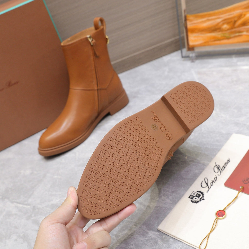 LP 25S KILDA ANKLE BOOT IN BURNT ORANGE CALFSKIN