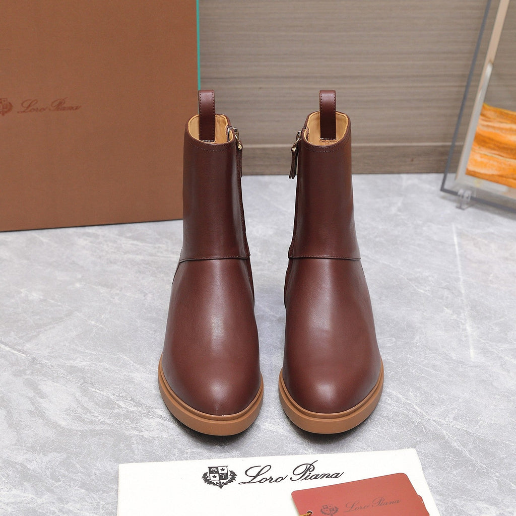 LP 25S KILDA ANKLE BOOT IN WINE BROWN CALFSKIN