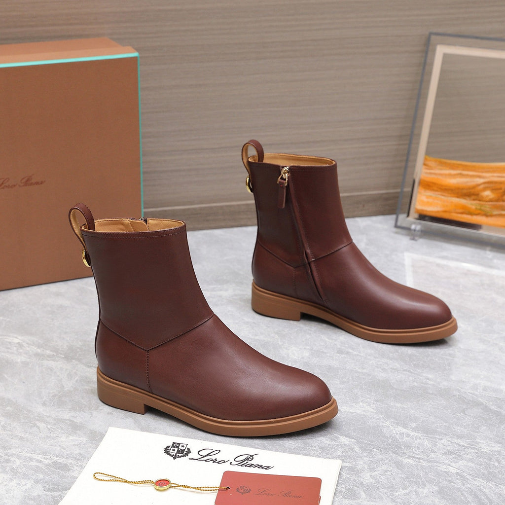 LP 25S KILDA ANKLE BOOT IN WINE BROWN CALFSKIN