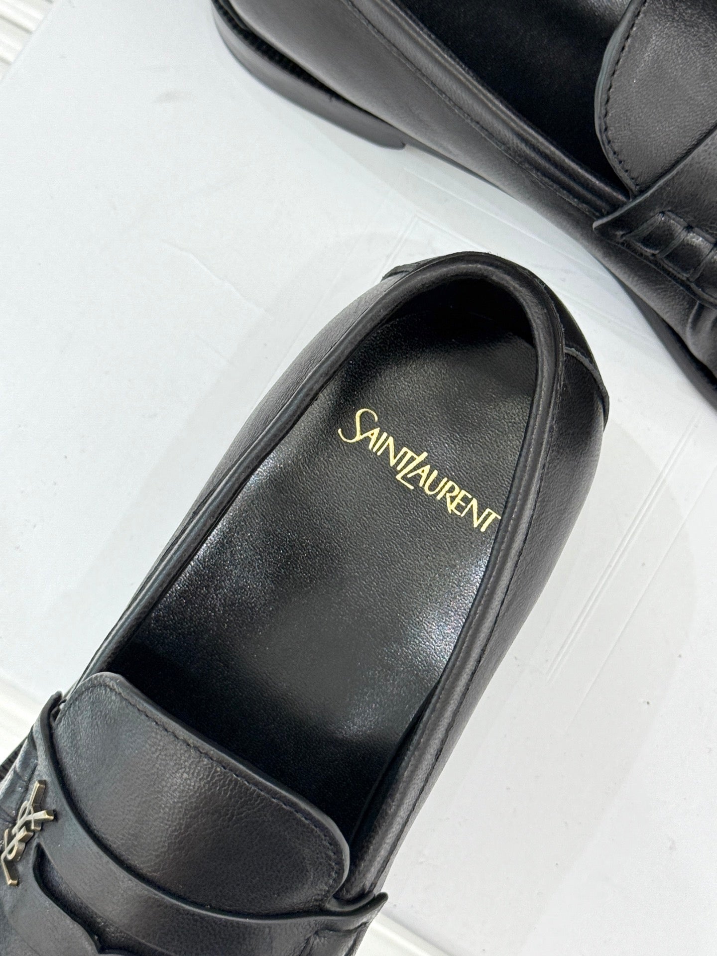 YSL 25S LOAFERS IN BLACK LAMBSKIN