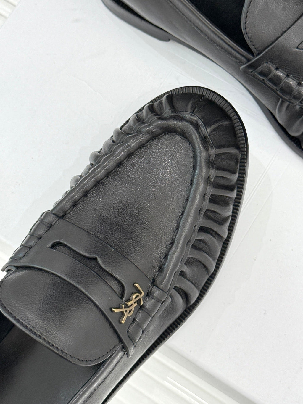 YSL 25S LOAFERS IN BLACK LAMBSKIN