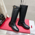 VALENTINO 25S KNEE-HIGH BOOTS IN BLACK CALFSKIN STYLE 4