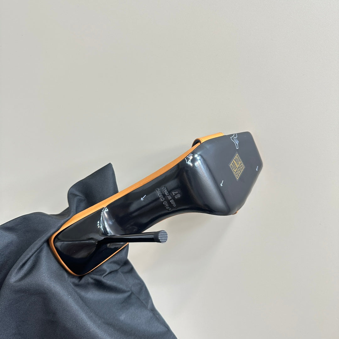 SL BABYLONE SLIDE PUMPS 115 MERIGOLD CALFSKIN