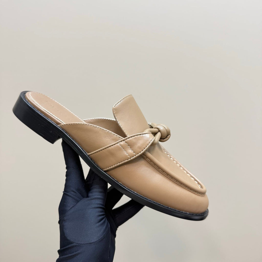 ASTAIRE MULE IN LIGHT BROWN CALFSKIN