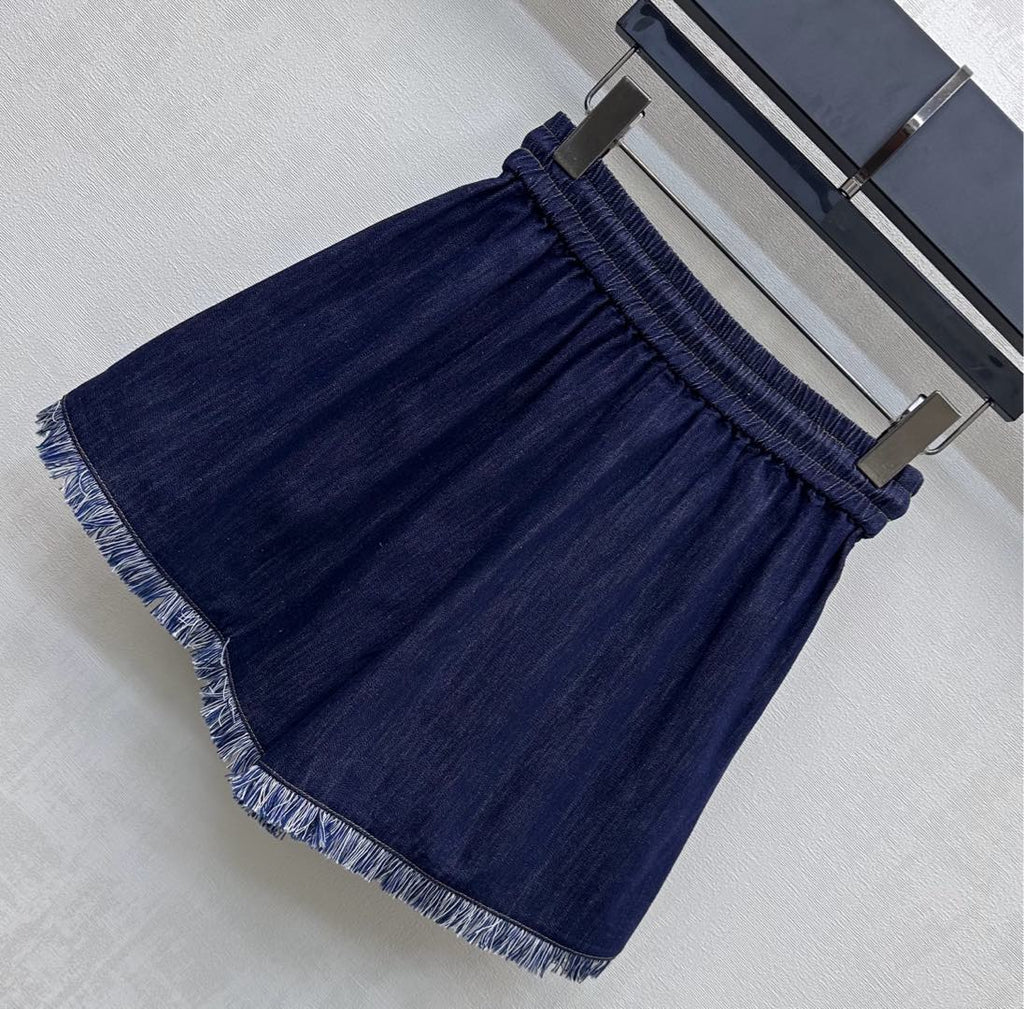 ZIMMERMAN 25S HIGH WAIST DENIM SHORTS 264693