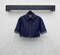 ZIMMERMAN 25S SHORT SLEEVE DENIM SHIRT 264724