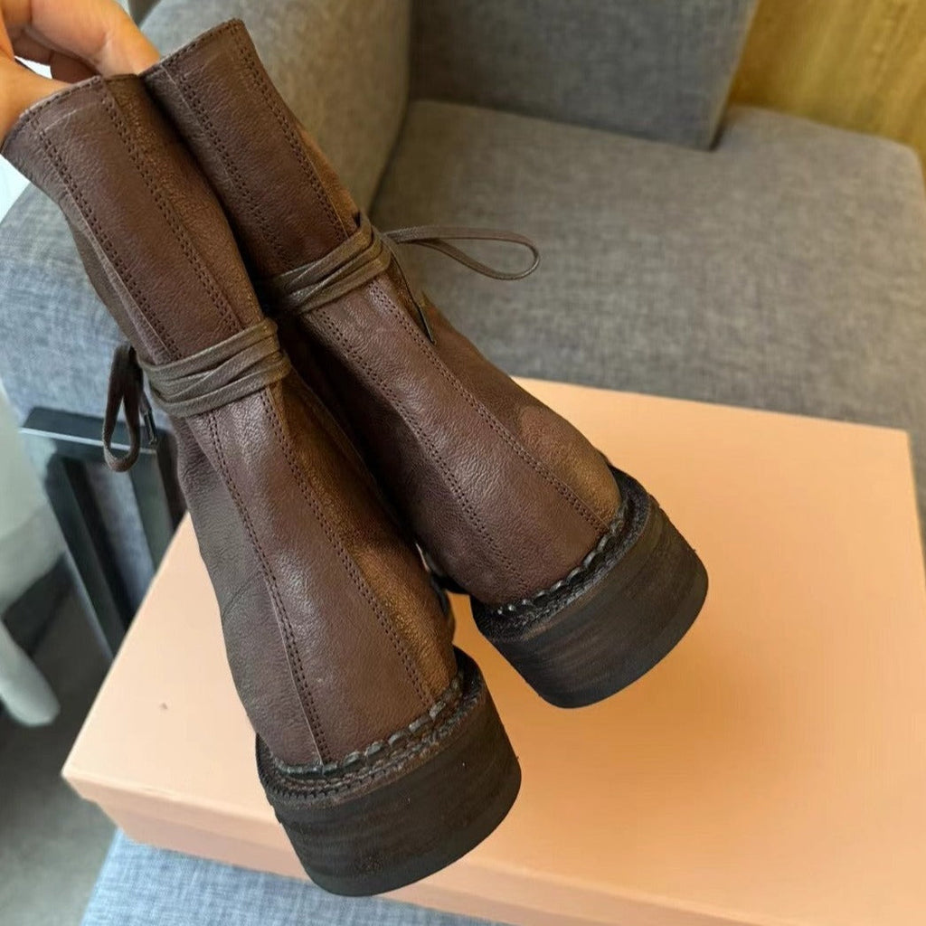 Boots Wood Color Calfskin