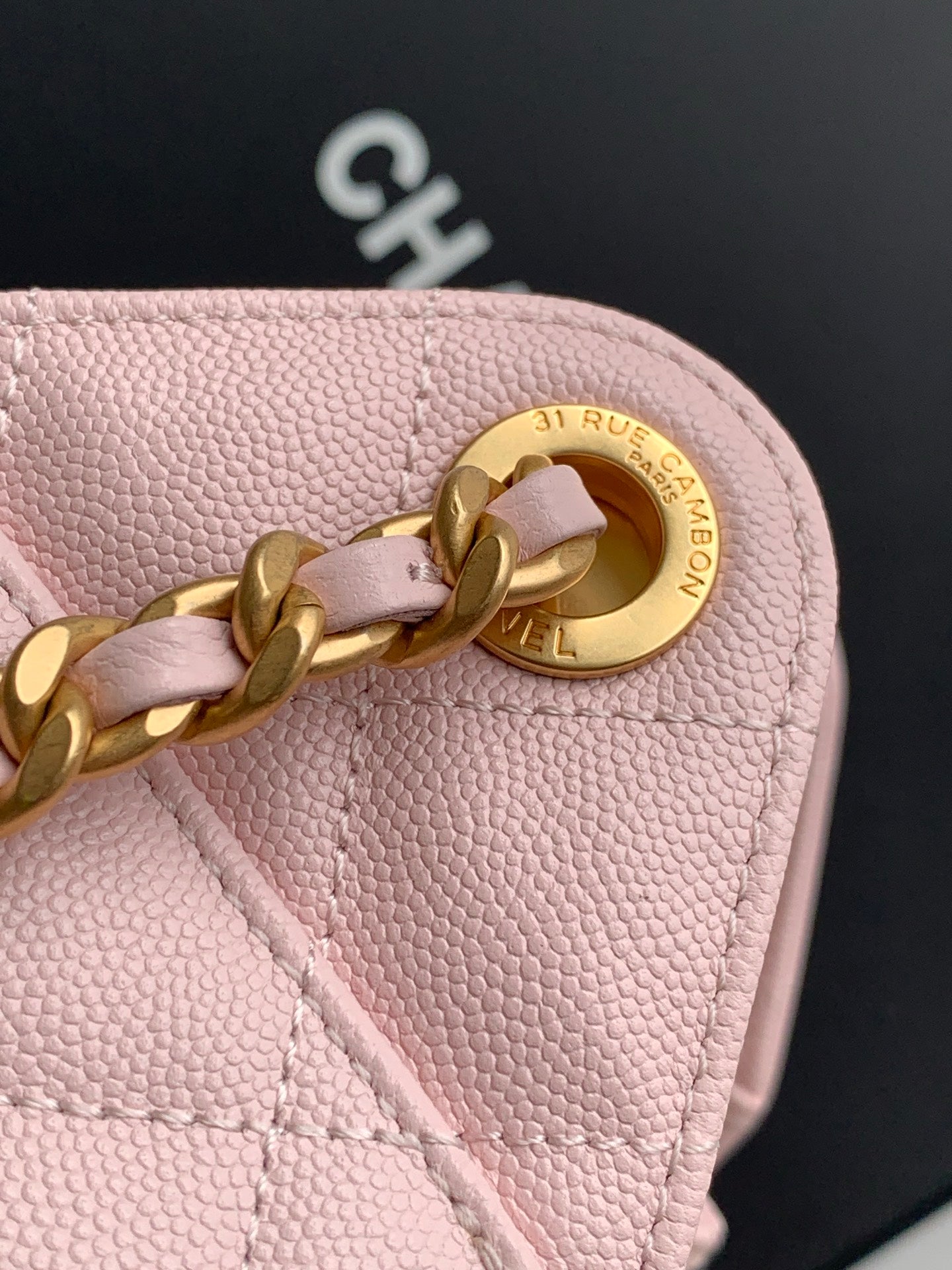 CHANEL 25S HOBO BAG 22 IN LIGHT PINK CAVIAR WITH GOLD HARDWARE