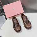 THICK-SOLED OXFORD SHOES WOOD CALFSKIN