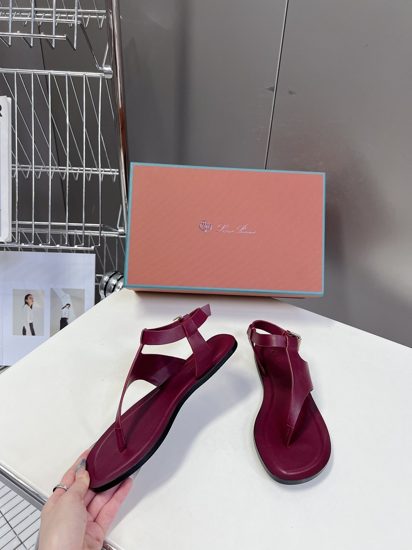 LP TRANI SANDALS BOYSENBERRY CALFSKIN