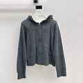 DIOR 25S HOODED KNIT CARDIGAN WITH CUTOUT DESIGN 616