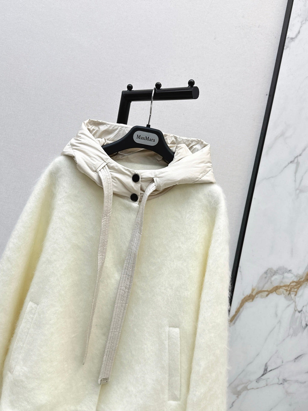 MAX MARA 25S HOODED KNIT JACKET 106