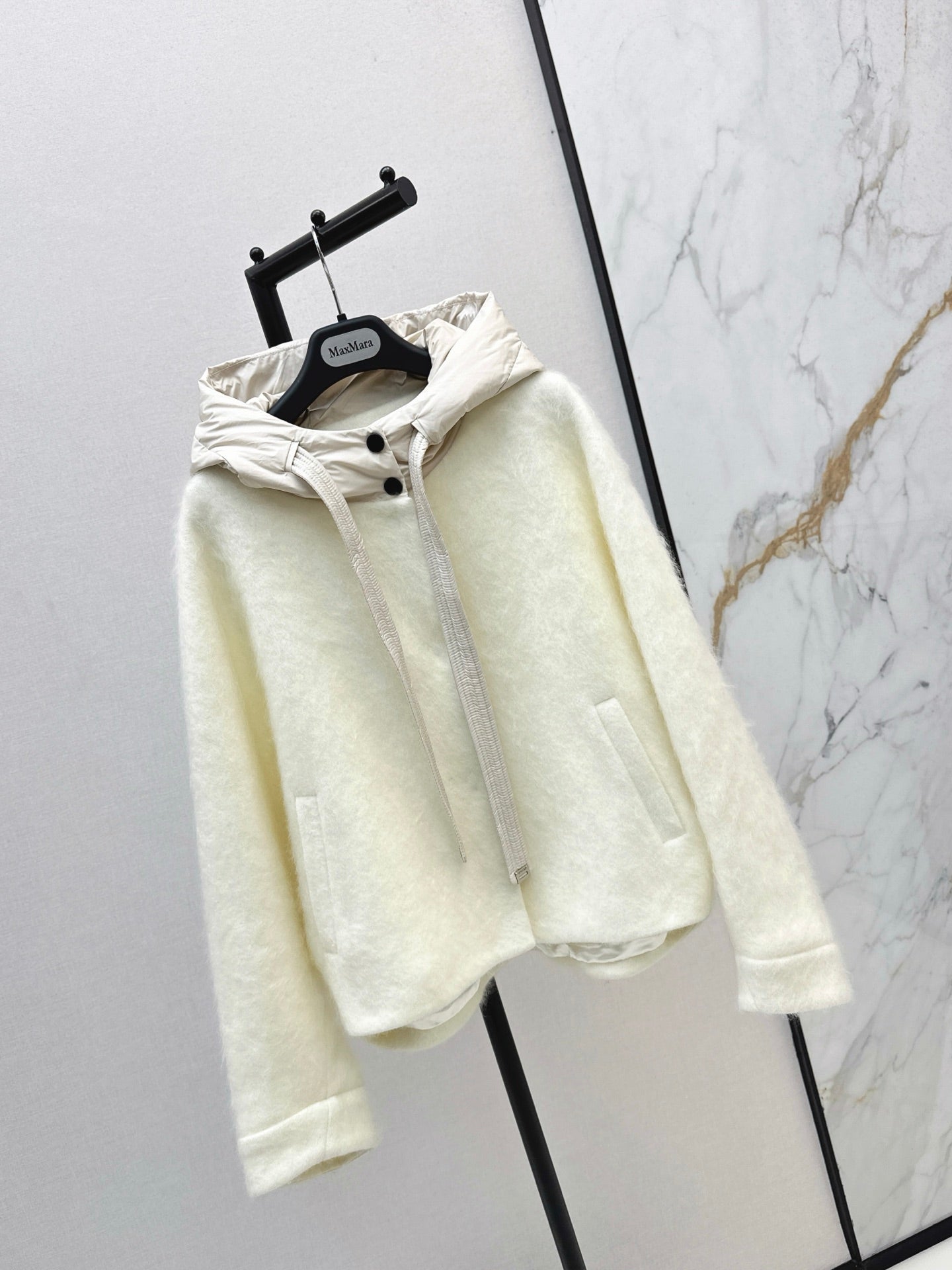 MAX MARA 25S HOODED KNIT JACKET 106