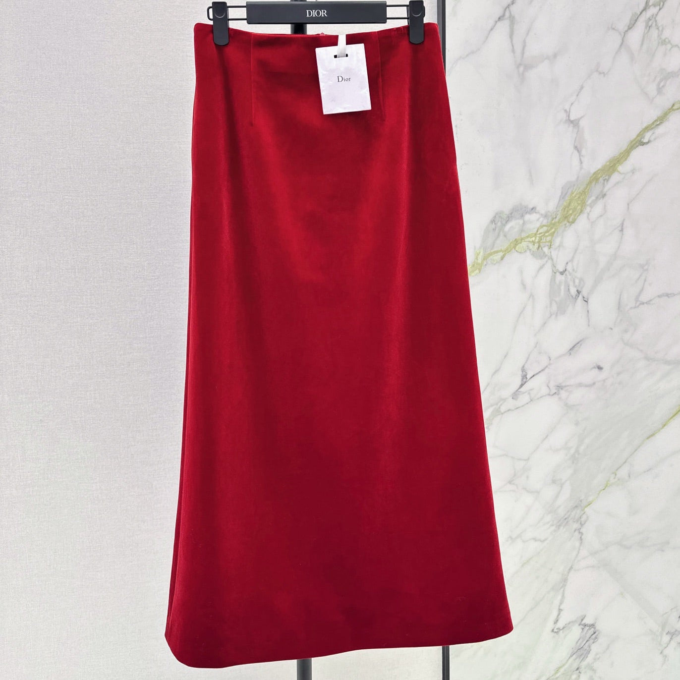 DIOR 25S LONG VELVET MIDI SKIRT 521