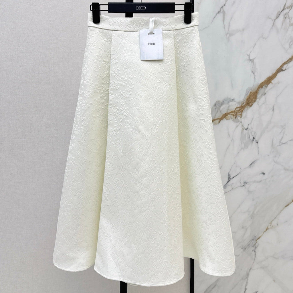 DIOR 25S WHITE FLARED SKIRT 514