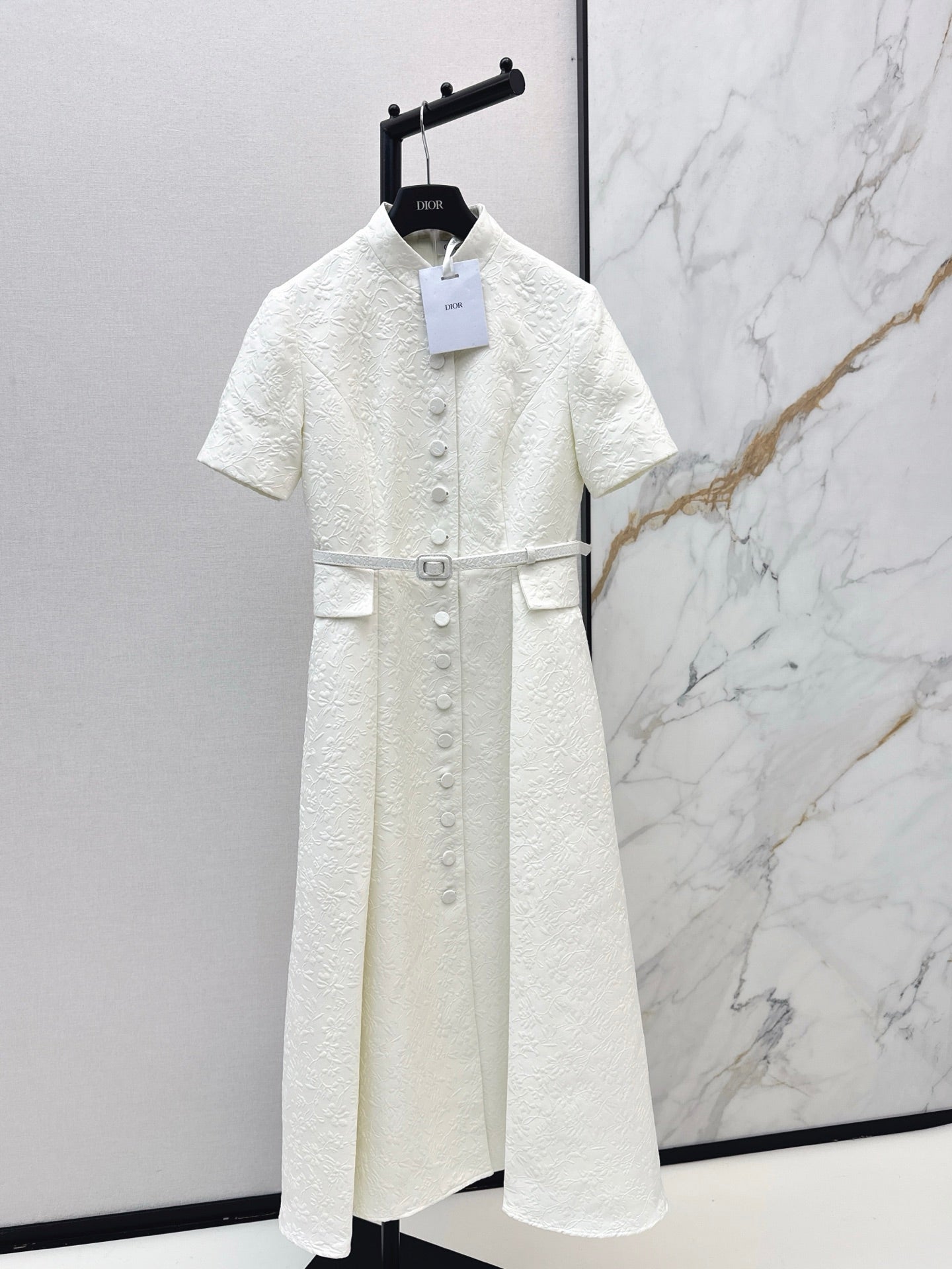 DIOR 25S STAND COLLAR LONG DRESS 512