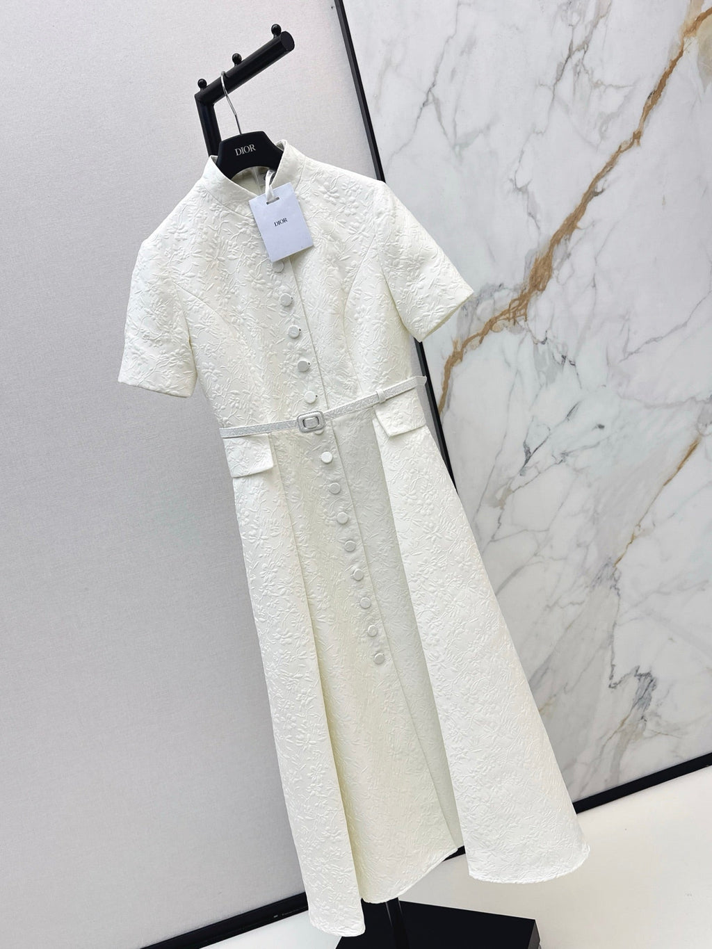 DIOR 25S STAND COLLAR LONG DRESS 512