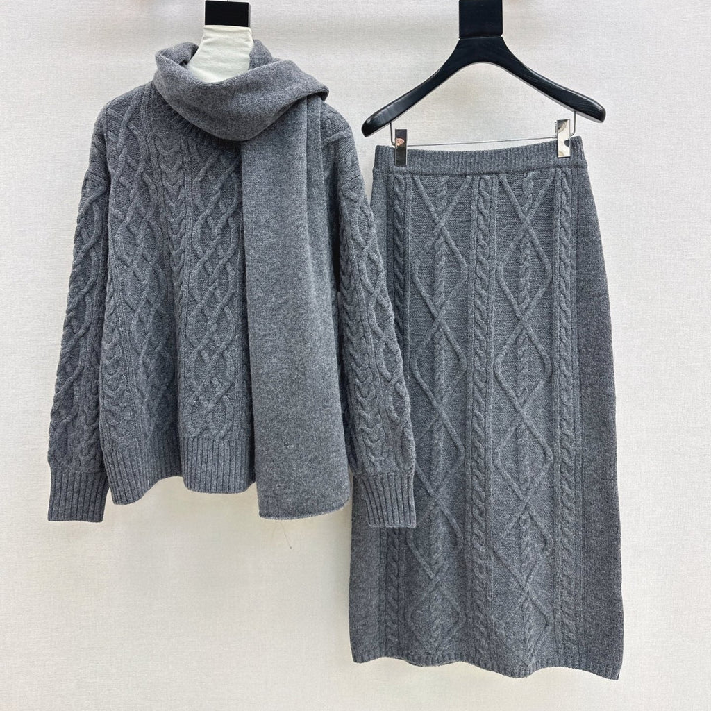 MAX MARA 25S KNIT SKIRT SET 092