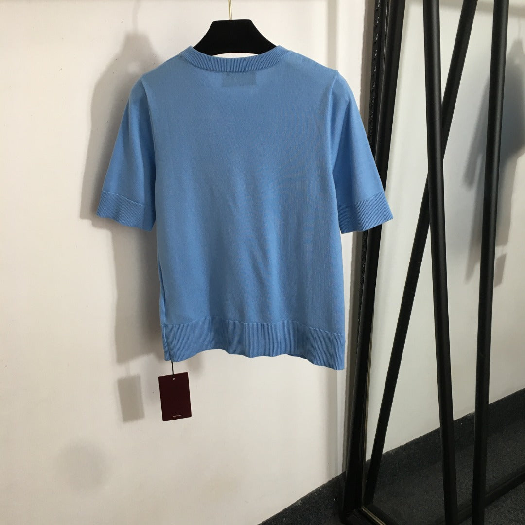 GUCCI SHORT-SLEEVE KNIT TOP STYLE 68