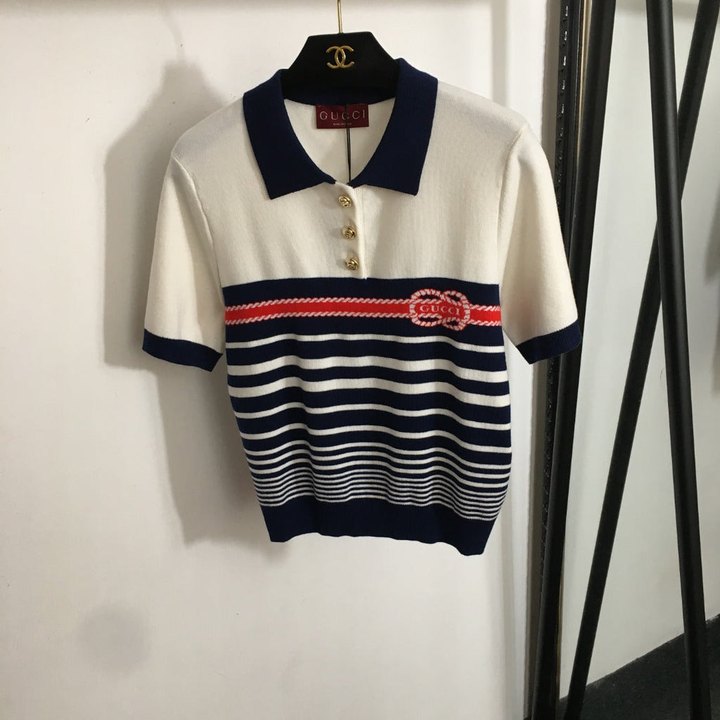GUCCI SHORT-SLEEVE KNIT TOP 53