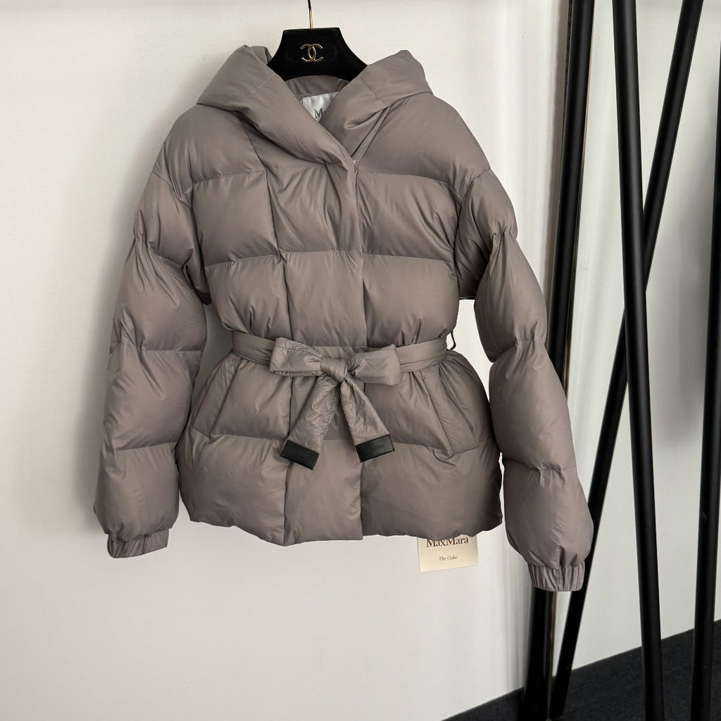 MAX MARA 25S LONG-SLEEVE COTTON HOODED JACKET 221