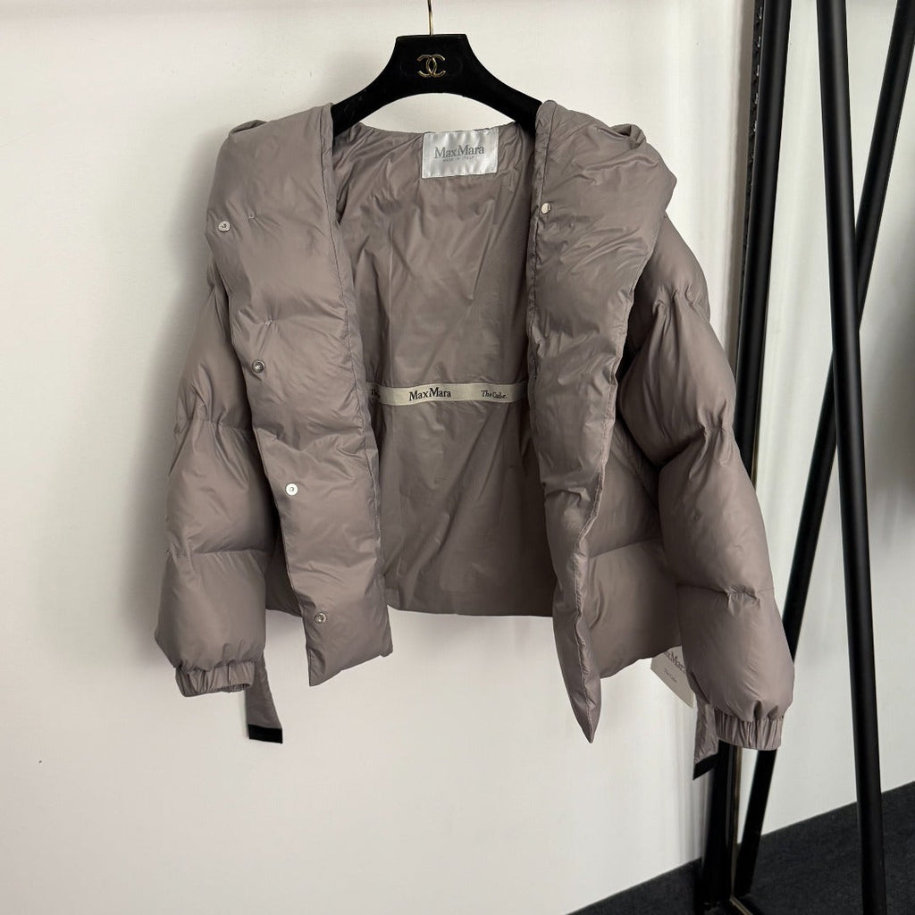 MAX MARA 25S LONG-SLEEVE COTTON HOODED JACKET 221