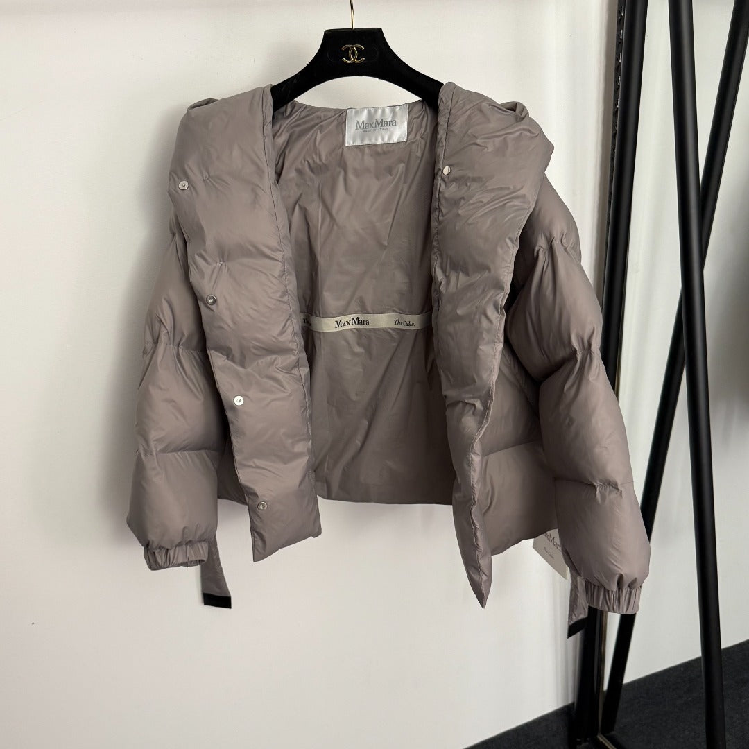 MAX MARA 25S LONG-SLEEVE COTTON HOODED JACKET 221