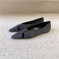 BABYLONE BALLET FLAT IN BLACK SATIN
