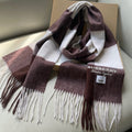 SCARF 180 CM IN CHESTNUT BROWN MIX WHITE CASHMERE 402221