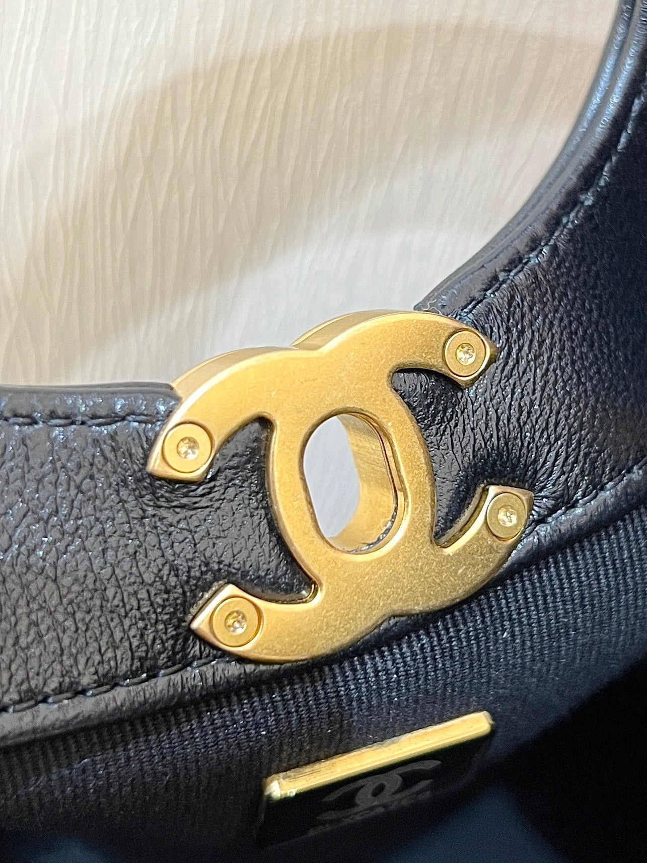 CHANEL 25S MINI SHOPPING BAG 23 IN BLACK LAMBSKIN AND SUEDE