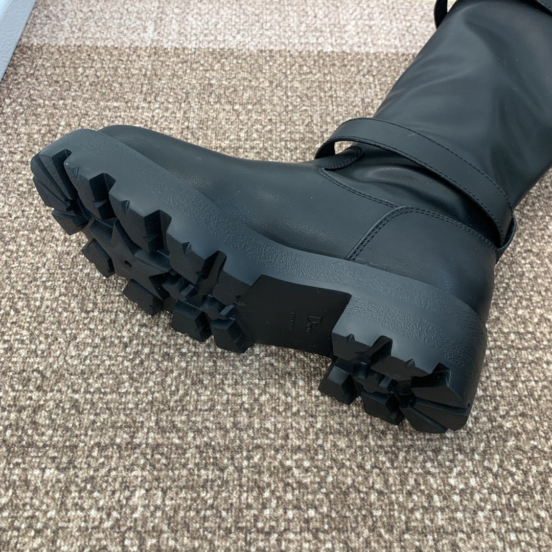 DIOR 25S D-MAJOR BOOT 35MM IN BLACK CALFSKIN