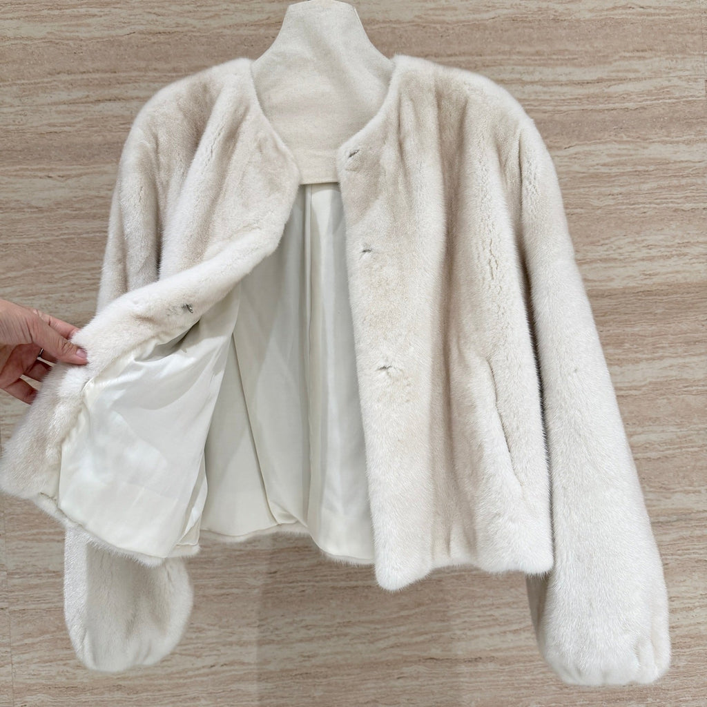 HERMES 25S SHORT MINK FUR COAT 199