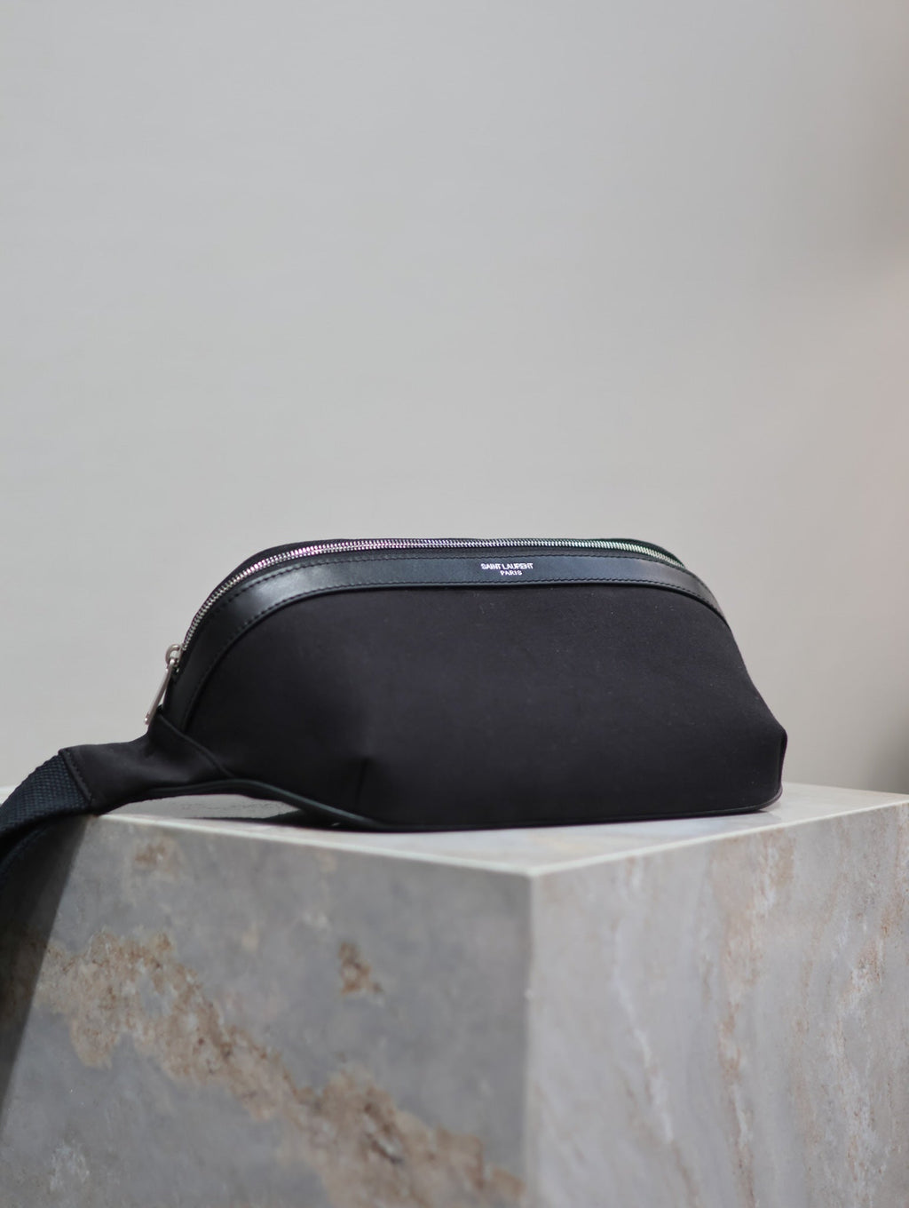 YSL 25S CLASSIC CROSSBODY BAG 26 IN BLACK CANVAS SILVER HARDWARE