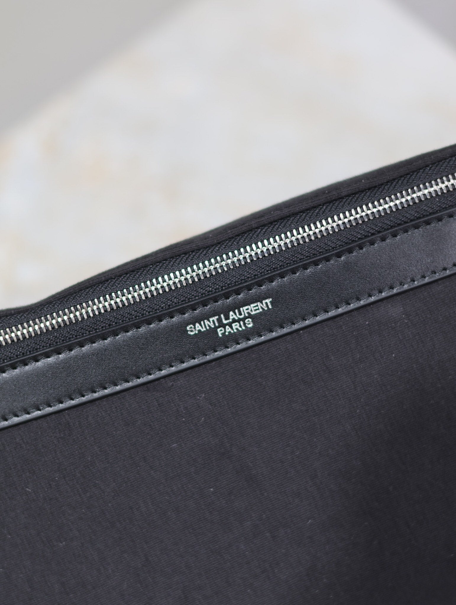 YSL 25S CLASSIC CROSSBODY BAG 26 IN BLACK CANVAS SILVER HARDWARE