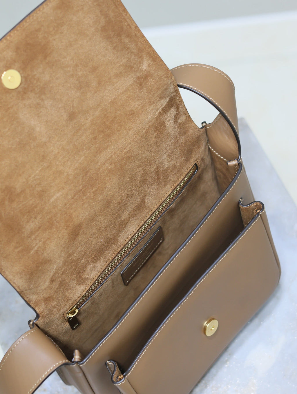 YSL 25S NIKI BABY 22 IN BROWN CALFSKIN GOLD HARDWARE