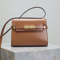YSL 25S MINI MANHATTAN 19 IN BROWN CALFSKIN GOLD HARDWRE