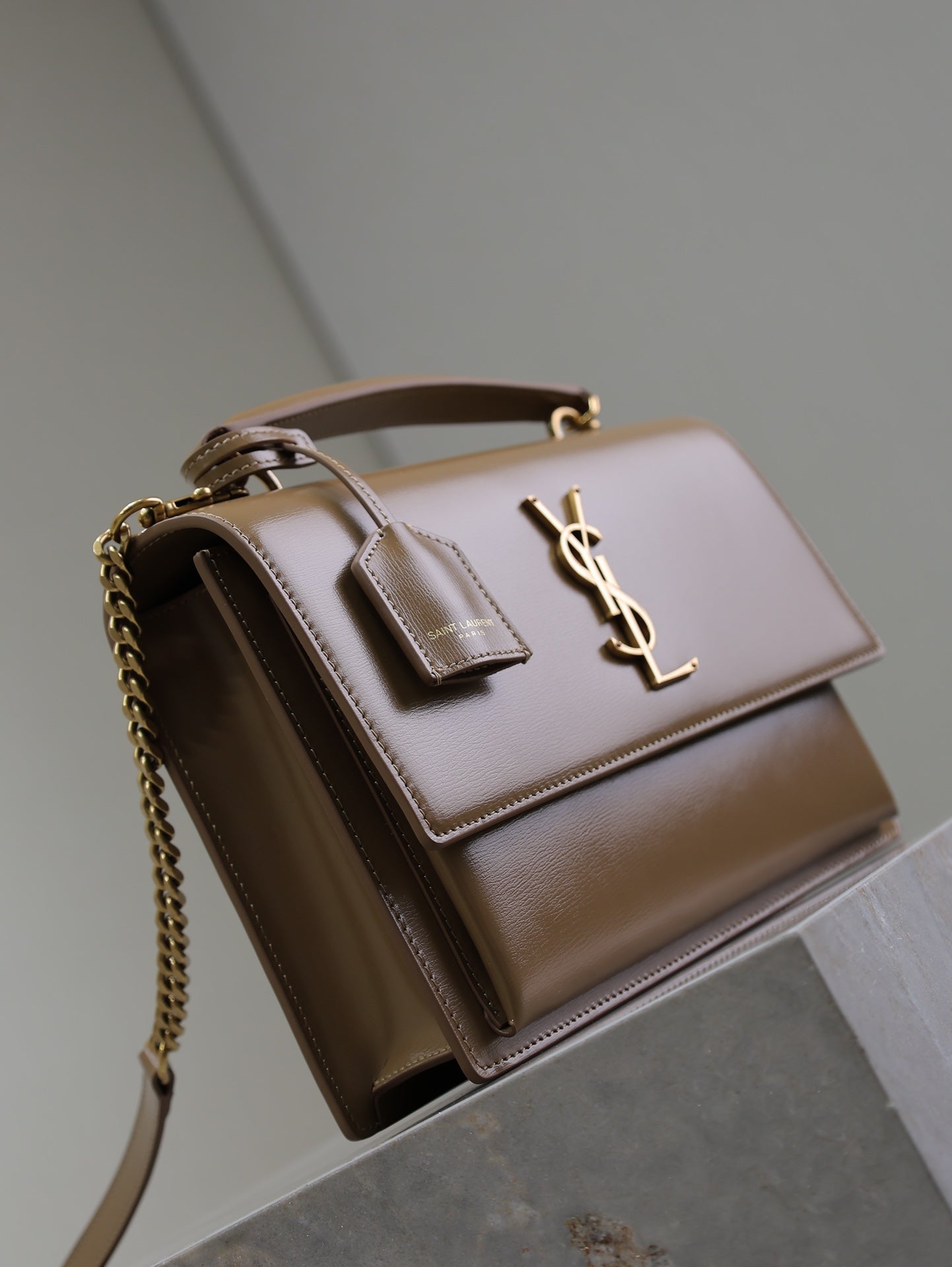 YSL 25S SUNSET MM 25 IN FOX CALFSKIN GOLD HARDWRE